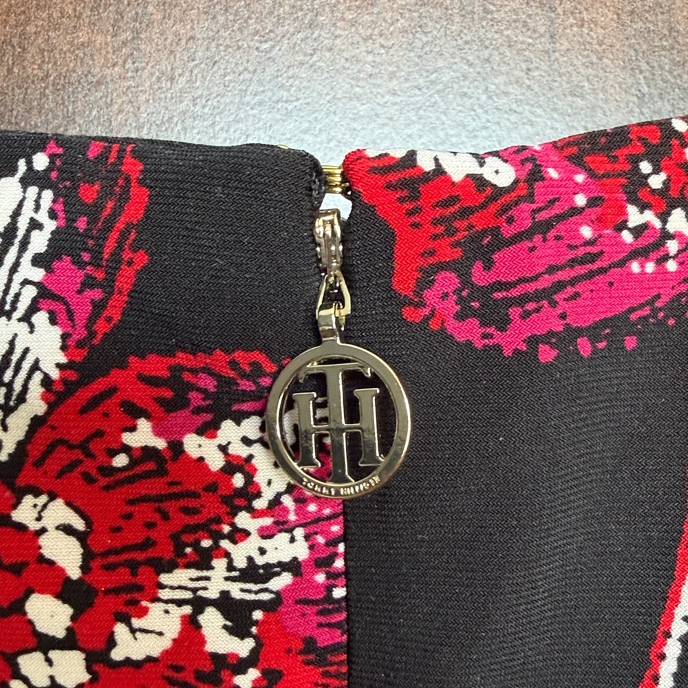 Tommy Hilfiger Black Dress with Red Floral Design - Picture 3 of 3
